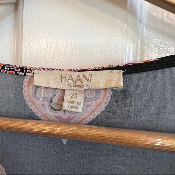 Haani Pink and Black A-line Dress with V-neck Sleeveless Design - Picture 5 of 5